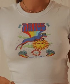 Wrangler Aries Baby Tee - White 15 Wrangler Aries Baby Tee - White