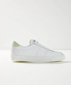 Superga 2843 Clubs Sneaker - A0F White/Green 10 Superga 2843 Clubs Sneaker - A0F White/Green