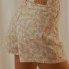 Cools Club Jean Short - Peach Floral New & Most Loved 1 Cools Club Jean Short - Peach Floral New & Most Loved