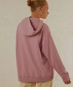 Afends Remi Hemp Oversized Hood - Smokey Pink 6 Afends Remi Hemp Oversized Hood - Smokey Pink
