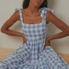 Peppermayo To The Beach Maxi Dress - Blue Check New Dresses 2 Peppermayo To The Beach Maxi Dress - Blue Check New Dresses