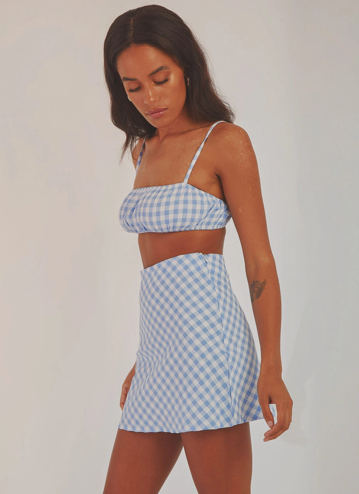 Peppermayo New & Most Loved Acting Like That Mini Skirt - Blue Gingham 6 Peppermayo New & Most Loved Acting Like That Mini Skirt - Blue Gingham