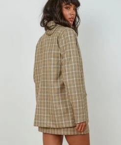 4th & Reckless Chance Blazer - Beige Check