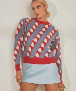 Peppermayo Home With You Knit Sweater - Red