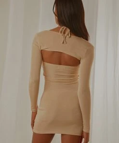 Peppermayo Melrose Darling Mini Dress - Beige New & Most Loved