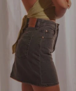 Levi's Ribcage Skirt - Washed Noir Black