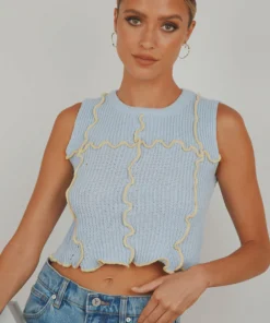 Peppermayo New Tops Like The Sun Knit Top - Blue 7 Peppermayo New Tops Like The Sun Knit Top - Blue