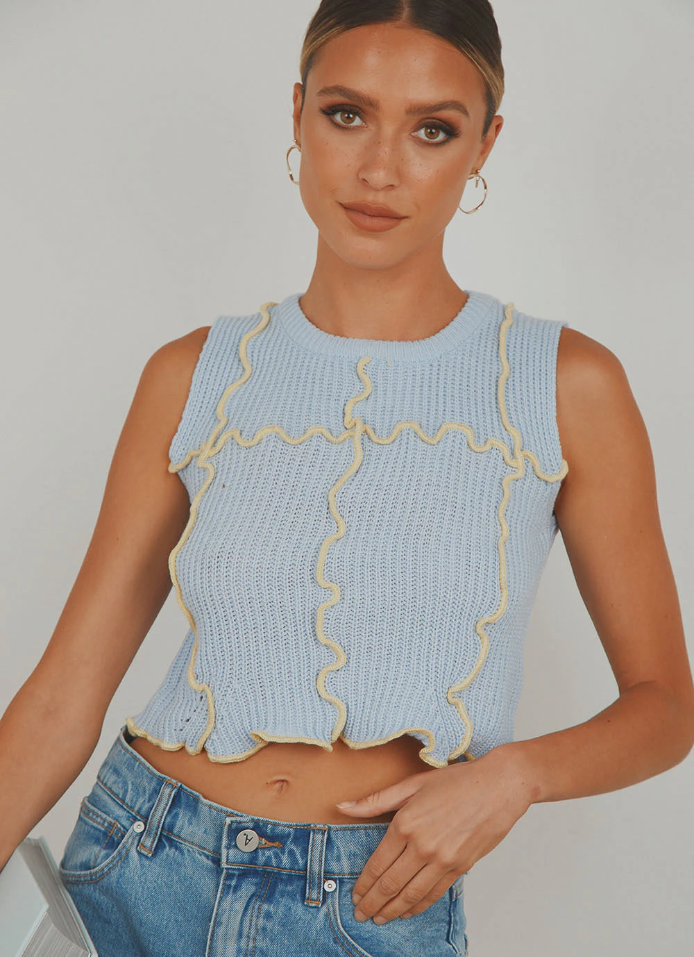 Peppermayo New Tops Like The Sun Knit Top - Blue 4 Peppermayo New Tops Like The Sun Knit Top - Blue