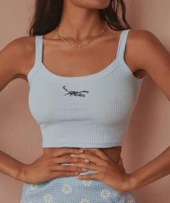 Peppermayo New & Most Loved Looking At You Crop - Blue