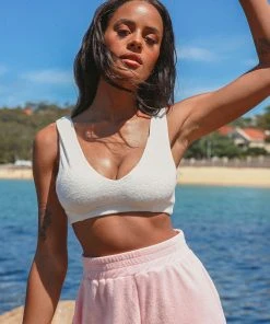 Peppermayo Exclusive Cote Dazur Terry Crop - White 15 Peppermayo Exclusive Cote Dazur Terry Crop - White