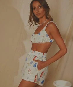 Peppermayo Exclusive New & Most Loved Strolls In Europe Linen Crop - Santorini 10 Peppermayo Exclusive New & Most Loved Strolls In Europe Linen Crop - Santorini