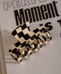Peppermayo New & Most Loved Banks Hair Clip - Black Check