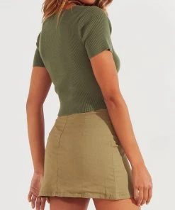 Peppermayo Exclusive Be My Lover Skirt - Khaki New Bottoms 6 Peppermayo Exclusive Be My Lover Skirt - Khaki New Bottoms