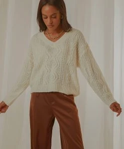 Peppermayo True Nature Cable Knit Sweater - Cream 9 Peppermayo True Nature Cable Knit Sweater - Cream