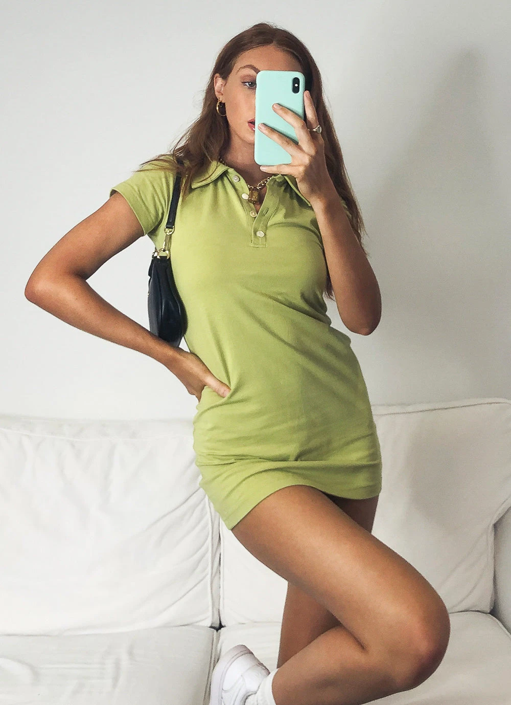 Peppermayo New Dresses Give Me Honey Mini Dress - Sage 3 Peppermayo New Dresses Give Me Honey Mini Dress - Sage