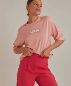 Levi's Heavyweight Box Logo Tee - Peony New & Most Loved