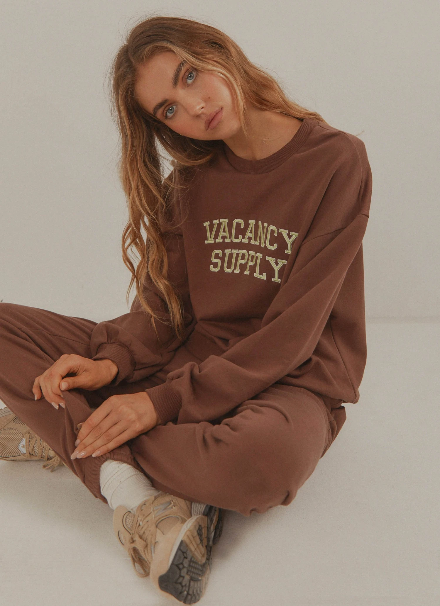 Vacancy Supply New & Most Loved Camp Varsity Crewneck - Choc Brown 3 Vacancy Supply New & Most Loved Camp Varsity Crewneck - Choc Brown