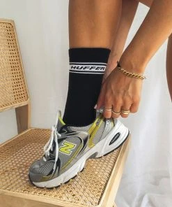 Huffer Crew Sock - Black