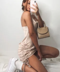 Peppermayo Shooting Stars Mini Dress - Champagne