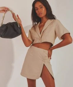 Peppermayo Exclusive New & Most Loved New York City Cropped Blazer - Taupe