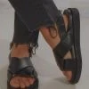 Cult Avenue Maldives Cross Sandal - Black 1 Cult Avenue Maldives Cross Sandal - Black