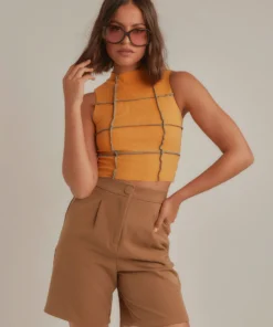 Peppermayo Summers Here Knit Top - Mustard