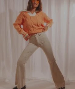 Rolla's New & Most Loved Eastcoast Flare Jean - Vanilla Cord