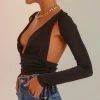 Peppermayo Til The Dawn Crop Top - Black