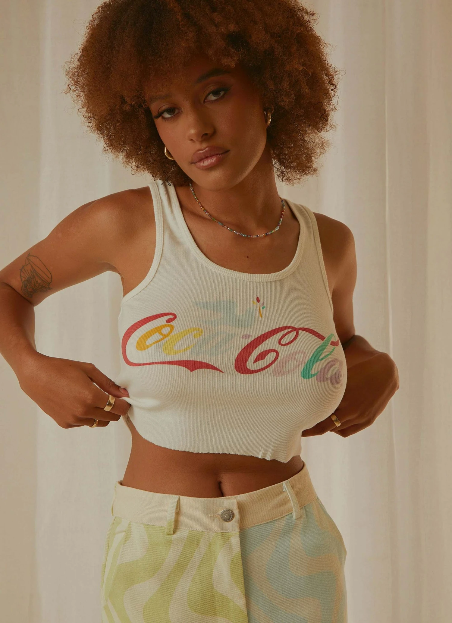 Rolla's Coke Unity Crop Tank - Vintage White 3 Rolla's Coke Unity Crop Tank - Vintage White