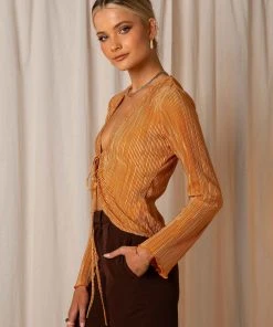 Peppermayo Exclusive Barcelona Nights Tie Top - Rust New & Most Loved 10 Peppermayo Exclusive Barcelona Nights Tie Top - Rust New & Most Loved