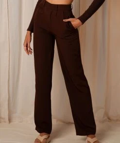 Peppermayo Exclusive Set The Tone Suit Pants - Chocolate New & Most Loved