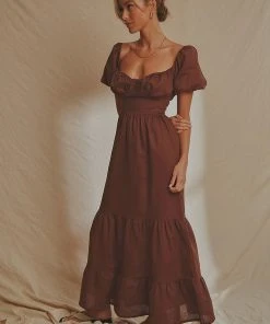 National Breast Cancer Foundation X Peppermayo New & Most Loved Europe Local Linen Maxi Dress - Choc Brown 10 National Breast Cancer Foundation X Peppermayo New & Most Loved Europe Local Linen Maxi Dress - Choc Brown