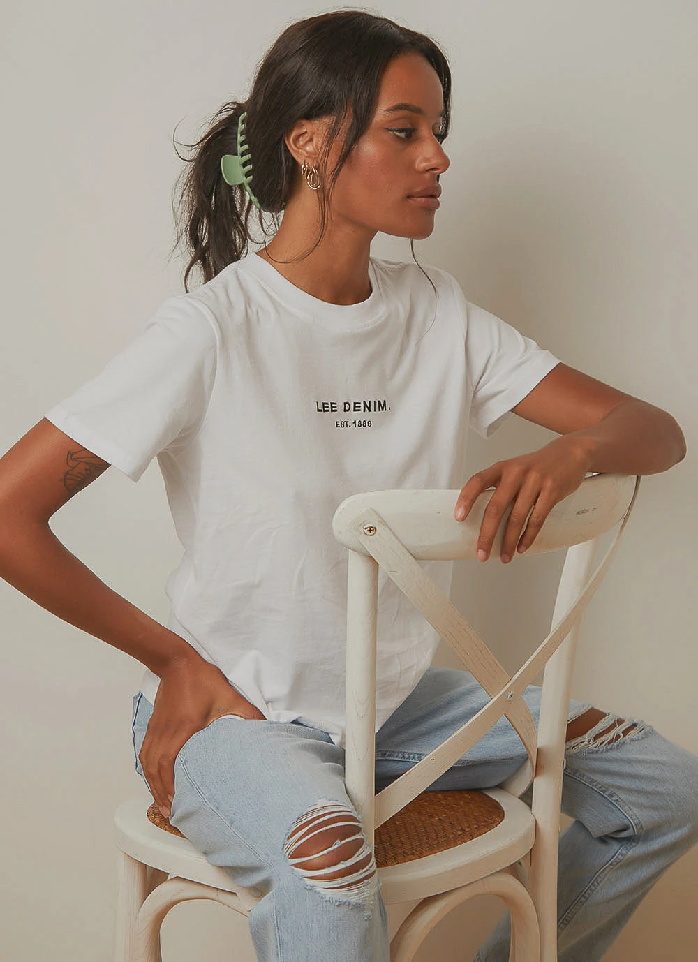 Lee Classic Tee - White Night 4 Lee Classic Tee - White Night