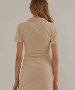 Vacancy Supply Daylight Terry Mini Dress - Beige 11 Vacancy Supply Daylight Terry Mini Dress - Beige
