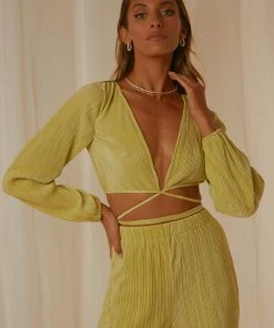 Peppermayo Exclusive New & Most Loved Malibu Dreaming Wrap Top - Sage