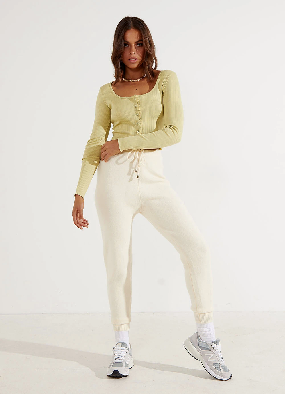 Peppermayo Lonsdale Knit Pants - Cream Peppermayo Lonsdale Knit Pants - Cream