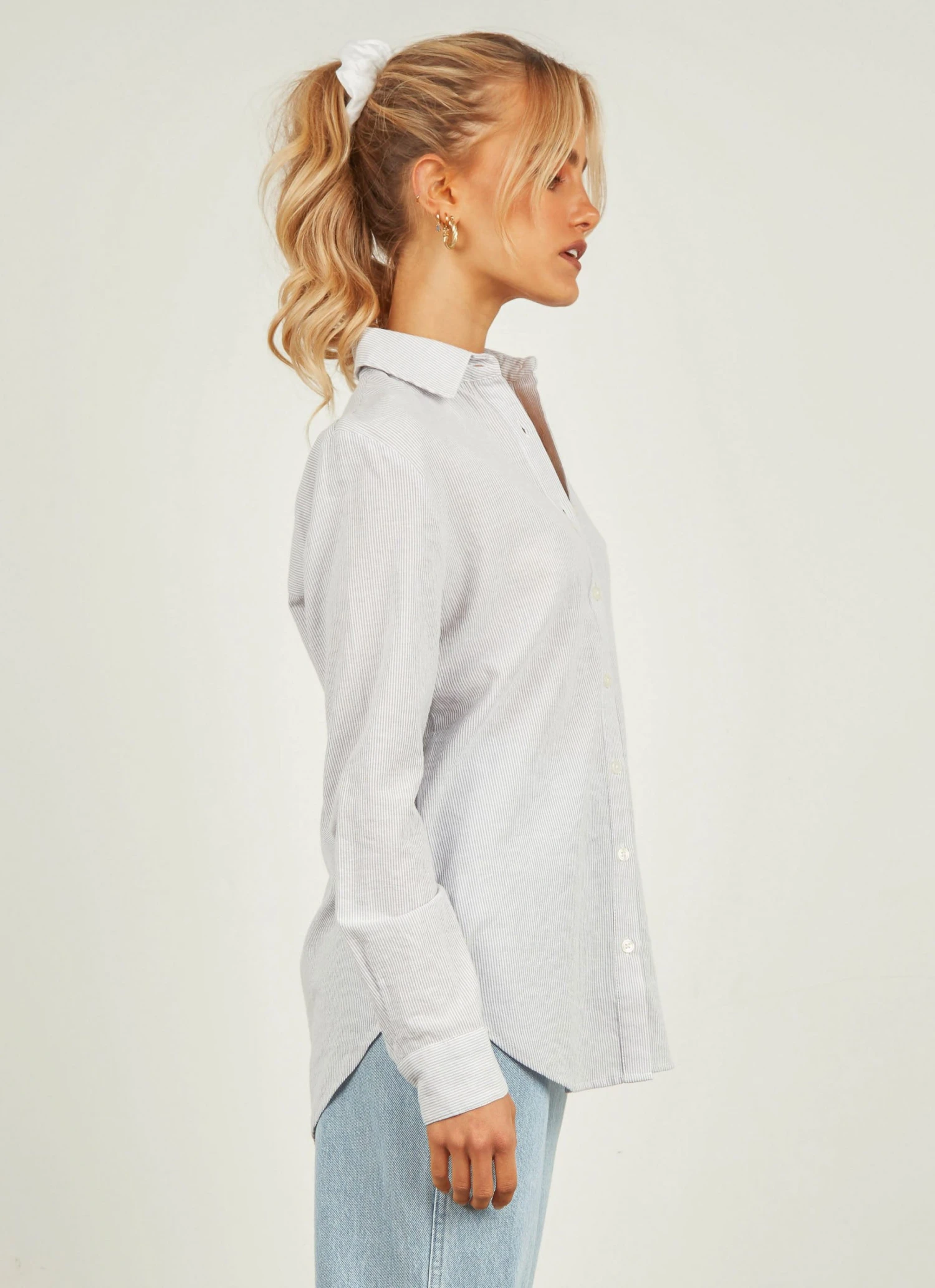 Nude Lucy Nude Classic Shirt - Grey Stripe New & Most Loved 6 Nude Lucy Nude Classic Shirt - Grey Stripe New & Most Loved