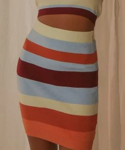 Peppermayo Tropicola Knit Skirt - Stripe New & Most Loved 4 Peppermayo Tropicola Knit Skirt - Stripe New & Most Loved