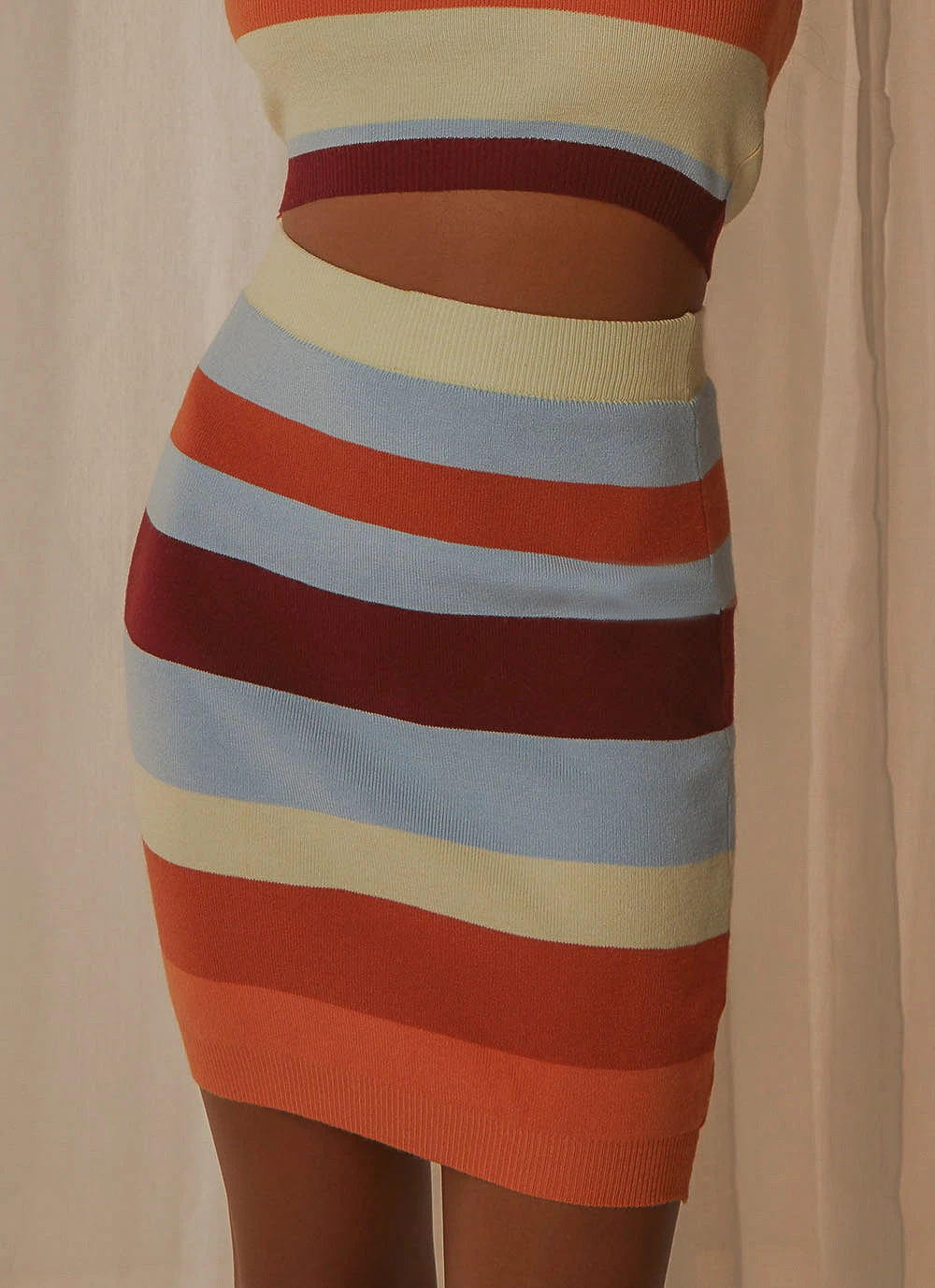 Peppermayo Tropicola Knit Skirt - Stripe New & Most Loved Peppermayo Tropicola Knit Skirt - Stripe New & Most Loved