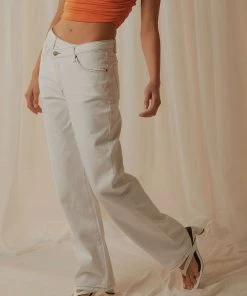 Lioness Fashion Lowrider Denim Jean - White New & Most Loved