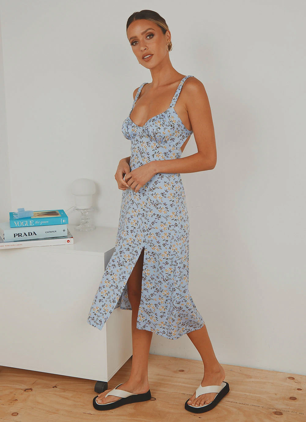 Peppermayo Lasting Summer Midi Dress - Blue Floral New Dresses 6 Peppermayo Lasting Summer Midi Dress - Blue Floral New Dresses
