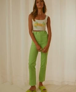 Peppermayo Exclusive Electric Avenue Pants - Lime Wave New & Most Loved 10 Peppermayo Exclusive Electric Avenue Pants - Lime Wave New & Most Loved