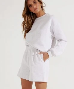 Peppermayo Exclusive New & Most Loved Girl Gang Lounge Short - Grey Marle 13 Peppermayo Exclusive New & Most Loved Girl Gang Lounge Short - Grey Marle