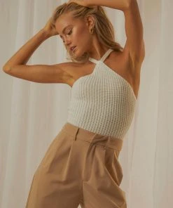 Peppermayo Exclusive Taylor Knit Halter - Cream 4 Peppermayo Exclusive Taylor Knit Halter - Cream
