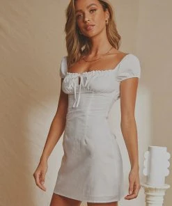 National Breast Cancer Foundation X Peppermayo Eastwood Linen Mini Dress - White New & Most Loved 10 National Breast Cancer Foundation X Peppermayo Eastwood Linen Mini Dress - White New & Most Loved