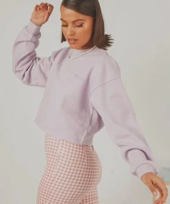 Wrangler New & Most Loved Darling Crop Sweat - Misty Lilac