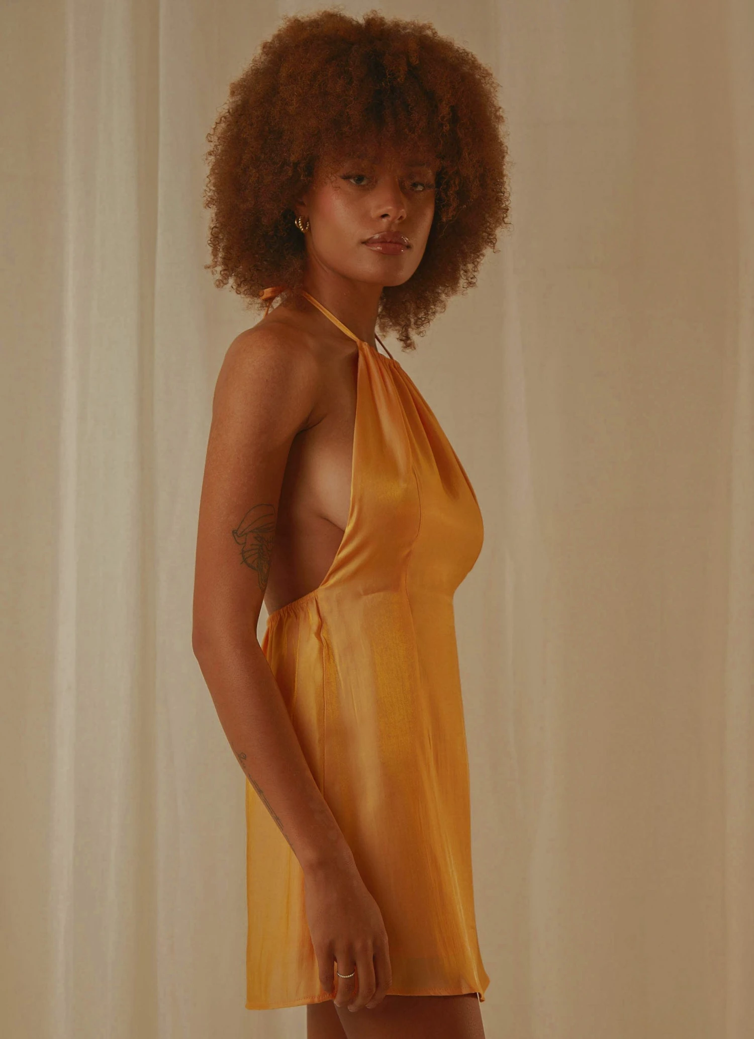 Peppermayo Exclusive Love Lessons Mini Dress - Mango Shimmer New & Most Loved 6 Peppermayo Exclusive Love Lessons Mini Dress - Mango Shimmer New & Most Loved