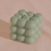 Manara Home Bubble Cube Candle - Green 1 Manara Home Bubble Cube Candle - Green