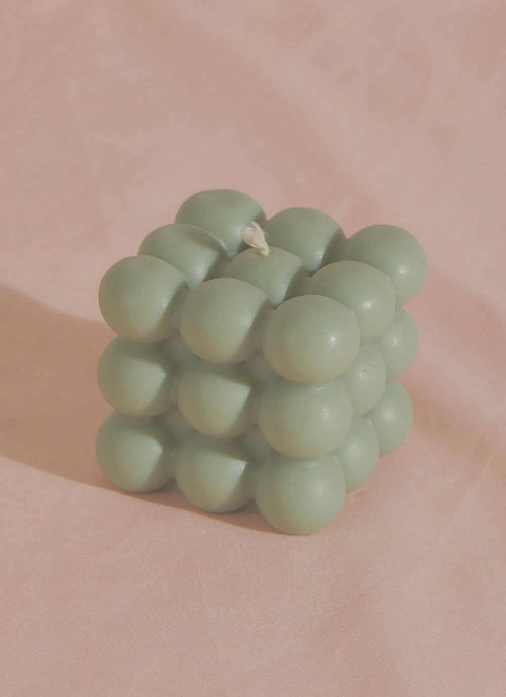 Manara Home Bubble Cube Candle - Green 3 Manara Home Bubble Cube Candle - Green