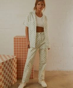 Cools Club California Pant - Sage Checker